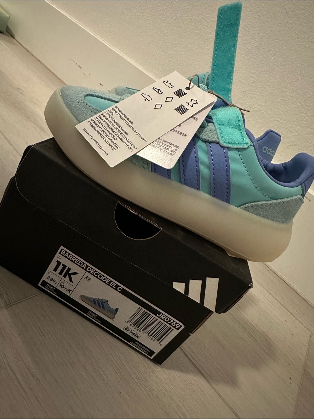 adidas Kids Aqua & Lavender Low-Top Sneakers